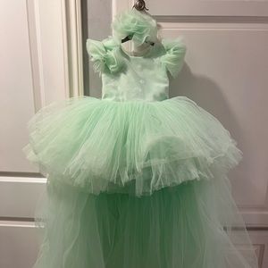 ITTY BITTY TOES - LESLIE DRESS (MINT) 2 Dresses